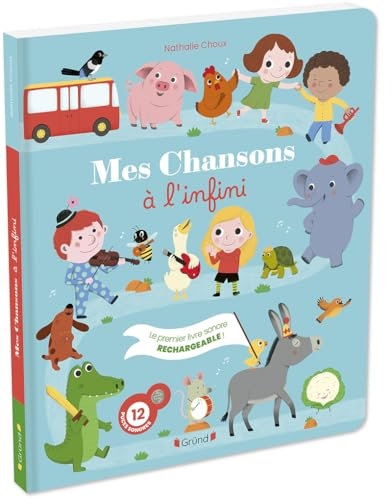 Mes premières chansons à l'infini – Livre sonore et d'éveil avec prise USB-C – Bébé dès 1 an