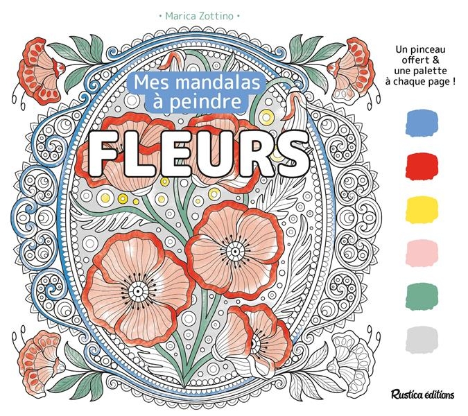 Mandalas à peindre : fleurs