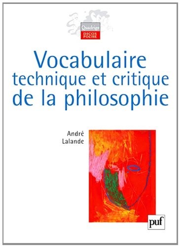 Vocabulaire technique et critique de la philosophie