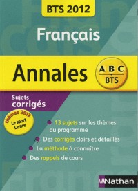 ANNALES BTS 2012 FRANCAIS