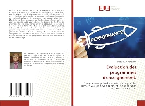 Évaluation des programmes d'enseignement.: Enseignement primaire et secondaire pour les pays en voie de développement : Considération de la culture nationale.