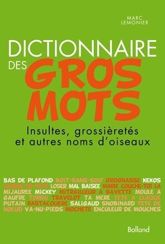DICTIONNAIRE DES GROS MOTS. Insultes, grossièretés et autres noms d'oiseaux