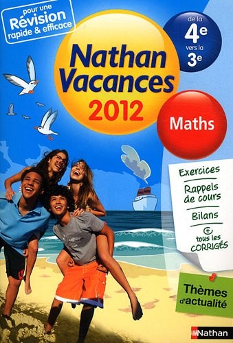 Nathan vacances Maths de la 4e vers la 3e