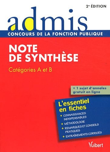 Note de synthèse : Catégories A et B