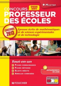 Epreuve écrite de mathématiques et de sciences expérimentales et de technologie Concours 2013: Concours professeurs des écoles