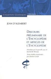 Discours préliminaires de l'Encyclopédie et articl