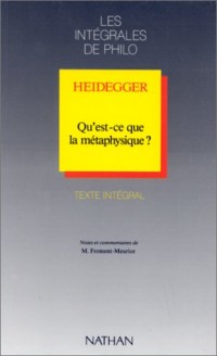 Qu'est-ce que la métaphysique ? [9782091758718]