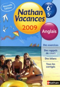 Anglais de la 6e vers la 5e Nathan vacances