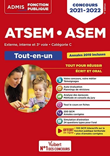 Concours ATSEM et ASEM - Catégorie C: Agent (territorial) spécialisé des écoles maternelles - Concours externe, interne, 3e voie - 2021-2022 (2021)