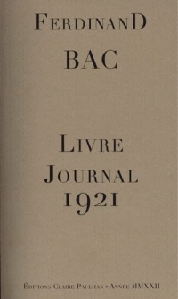 Livre-Journal 1921
