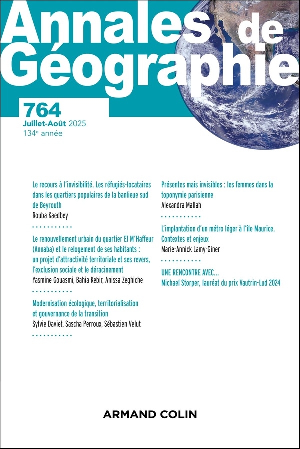 Annales de géographie - N°764 4/2025