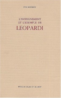 L'enseignement et l'exemple de Leopardi