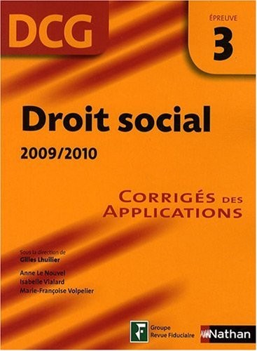 DROIT SOCIAL EPREUVE 3 COR