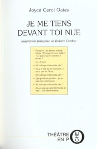 Je me tiens devant toi nue