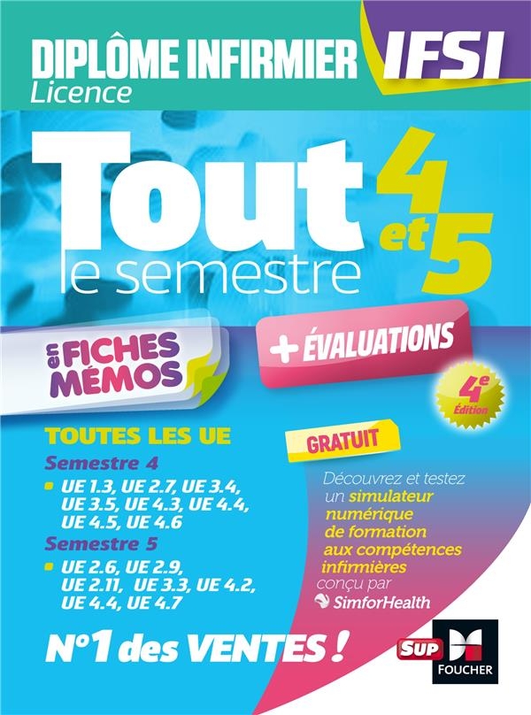 Tout le semestre 4 & 5 en fiches mémos - DEI IFSI : Révision et entraînement