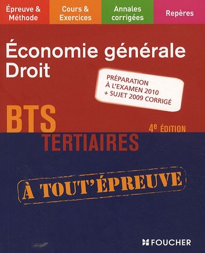 Economie générale Droit BTS Tertiaires