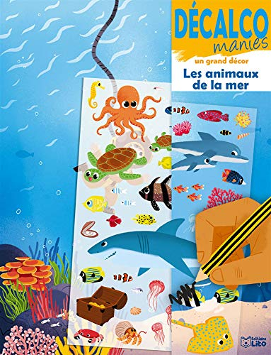 Decalcomanies sur un grand décor - Les animaux de la mer - à partir de 5 ans