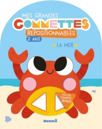 Mes grandes gommettes - La mer - livre de gommettes repositionnables - 2 ans - livre activités - animaux de la ferme