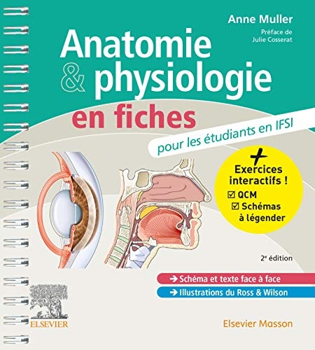 Anatomie et physiologie en fiches pour les étudiants en IFSI: Avec un site Internet d'entraînements interactifs