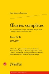 oeuvres complètes: 1757-1758 (Tome IX B)