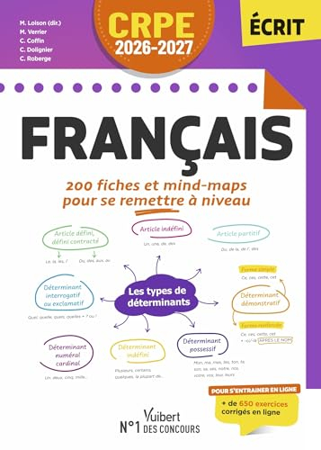 CRPE 2026-2027 - Français : 200 fiches et mind-maps pour se remettre à niveau - épreuve écrite d’admissibilité M2/L3