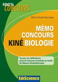 Mémo Concours Kiné Biologie - Toutes les définitions