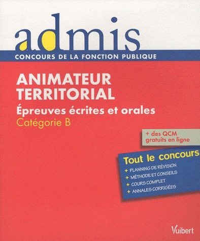 Concours Animateur territorial - Ecrit et oral - Catégorie B - Admis - Tout le concours