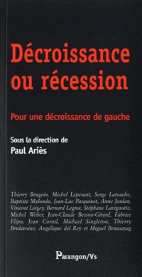 Décroissance ou récession