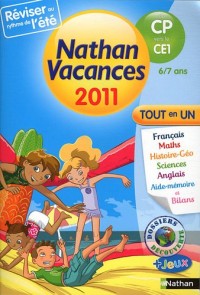 Nathan vacances - tout en un - du CP vers le CE1 : 6/7 ans