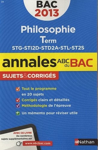 ANNALES BAC 2013 PHILO STG STI