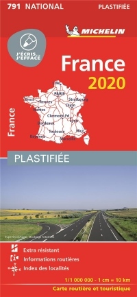 Carte France Plastifiée MICHELIN 2020