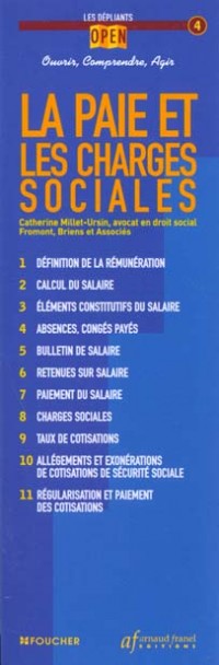 La Paie et les charges sociales, dépliant