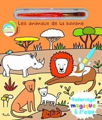 Les animaux de la savane: Coloriage magique à l'eau