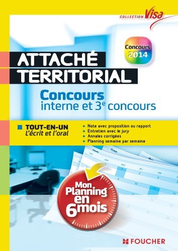 Visa - Attaché territorial - Concours interne et 3e concours - Mon planning en 6 mois