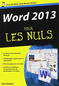 Word 2013 Poche pour les Nuls