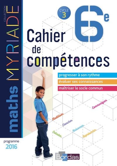 Myriade Cahier compétences 6e 2018