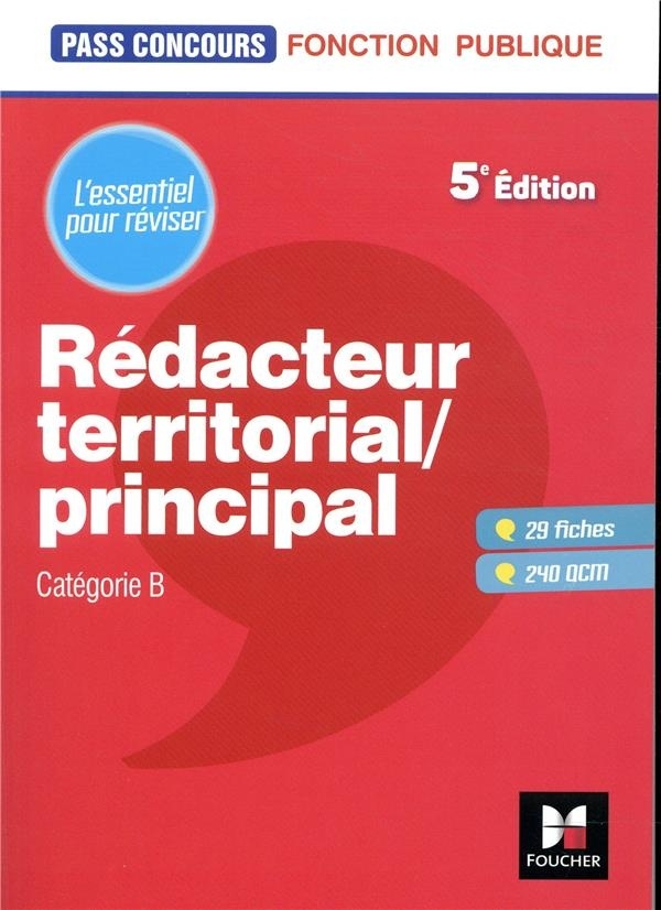 Pass'Concours - Rédacteur territorial/principal - Cat B - Révision et entraînement
