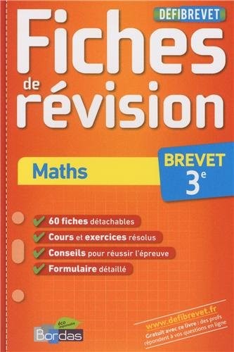 DEFIBREVET FICHES MATHS 3E