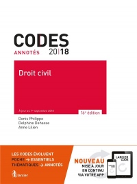 Code annoté - Droit civil 2018: À jour au 1er octobre 2018