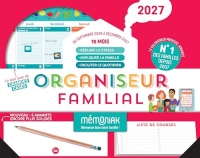 Organiseur familial Mémoniak 2027, calendrier organisation familiale mensuel (sept. 2026- déc. 2027)