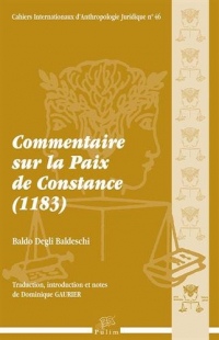 Commentaire sur la Paix de Constance (1183) (1Cédérom)