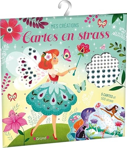 Cartes en strass – Pochette avec 5 cartes et 500 strass – À partir de 6 ans