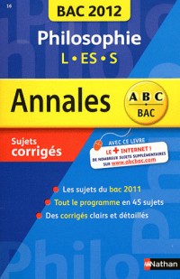 ANNALES BAC 2012 PHILO L-ES-S