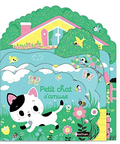 Petit Chat s'amuse - Livre d'éveil tout carton découpé en paysages - pour les bébés dès 6 mois