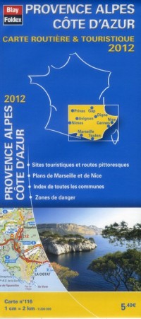 Provence Alpes Côte d'Azur, Carte Régionale Routière et Touristique N°116. Echelle : 1/200 000, avec index - Edition 2012