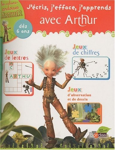 Mon cahier ardoise arthur + feutre inclus
