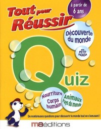 Découverte du monde avec petit panda : Quiz à partir de 6 ans