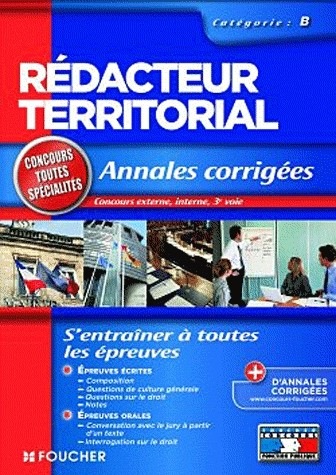 Annales corrigées rédacteur territorial catégorie B