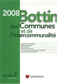 Bottin des Communes et de l'Intercommunalité 2008 : Volume 2 (1Cédérom) (ancienne édition)