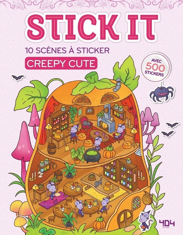Stick It 10 scènes de scènes cosy creepy à créer Activité loisirs créatifs Loisirs créa Spooky Scènes à sticker Art Thérapie Cute and cosy Stickers